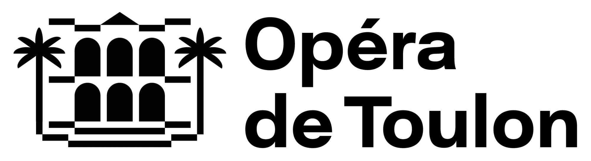 Logo noir avec typo Opéra de Toulon