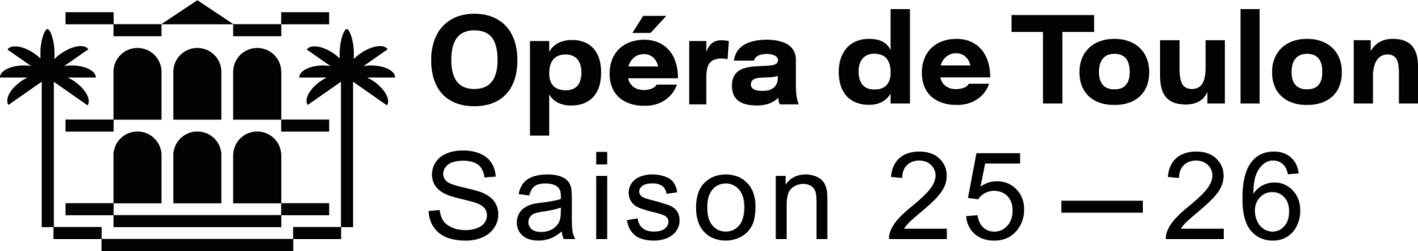 Logo noir avec typo Opéra de Toulon