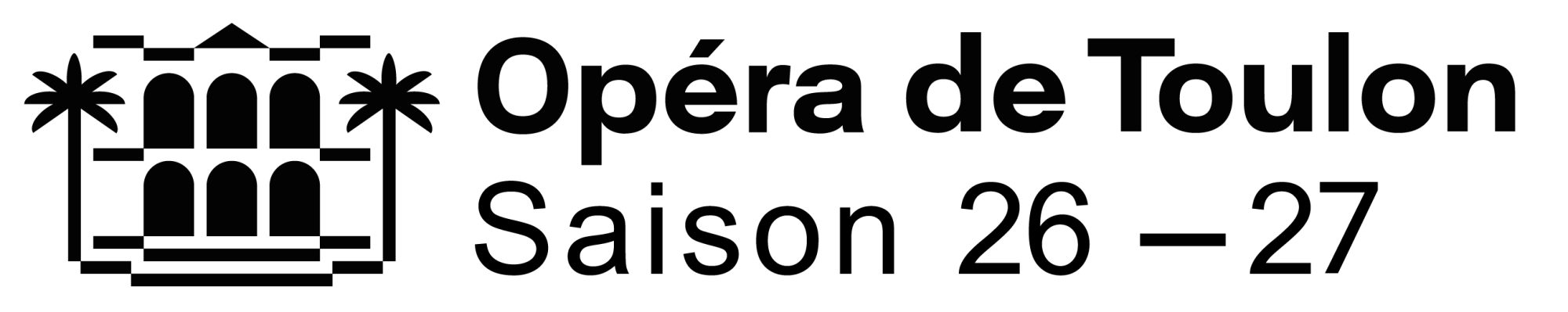 Logo noir avec typo Op&eacute;ra de Toulon